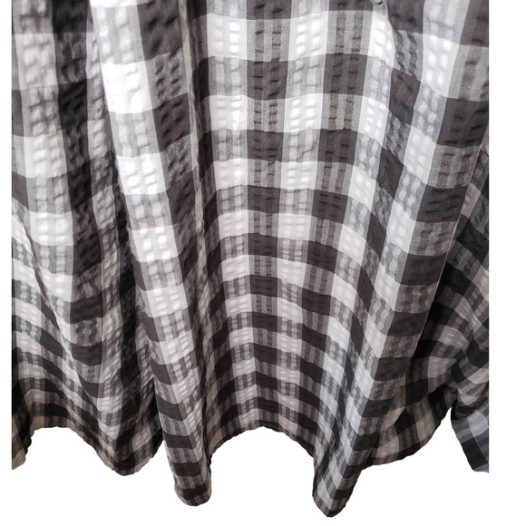 Torrid Peasant Midi Seersucker Gingham Midi Dress - Picture 5 of 10